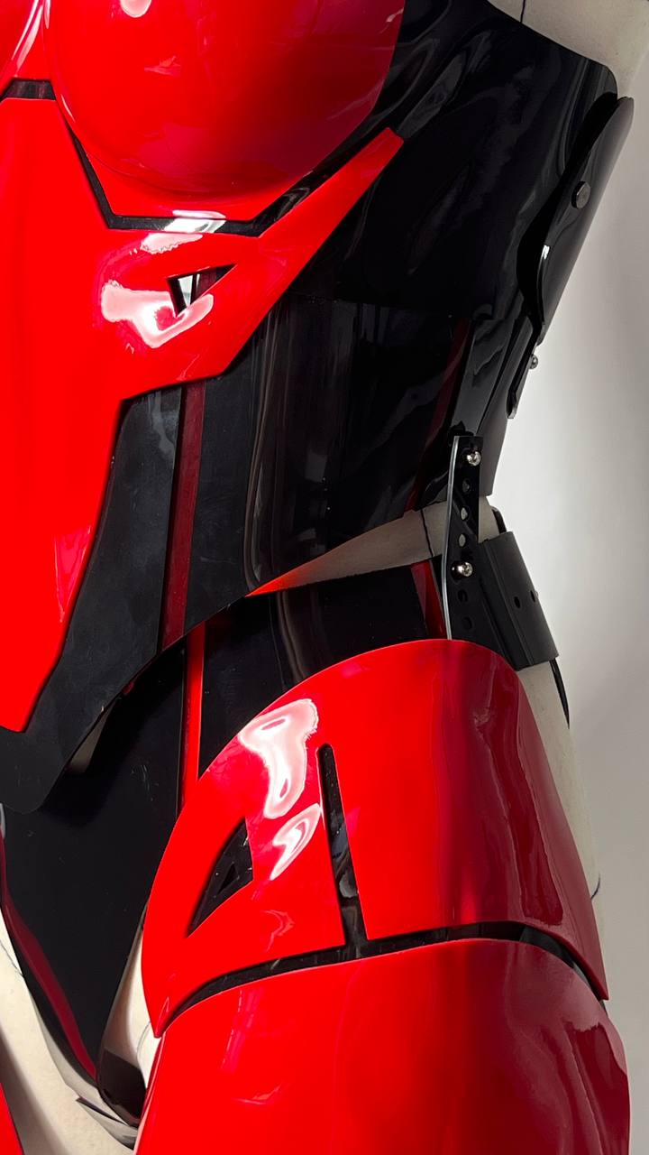 ACRYLIC CYBORG SUIT IN RED (EXCLUSIVE ONE-OF-A-KIND DESIGN)