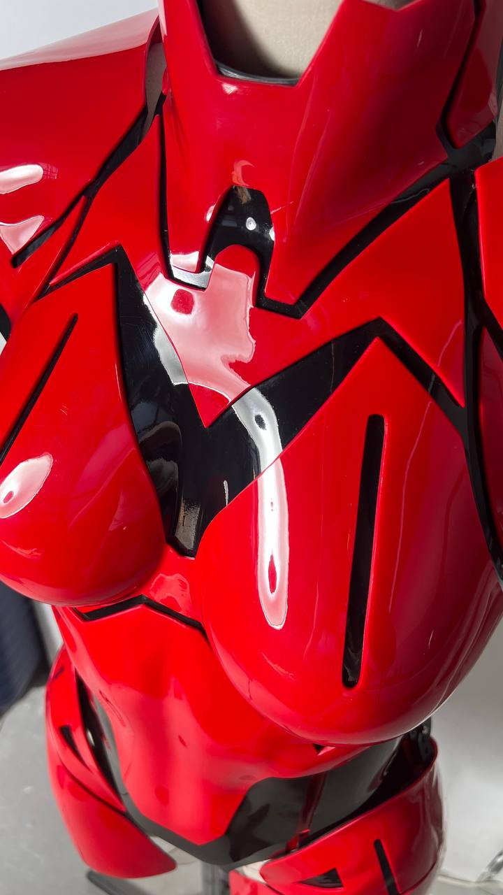 ACRYLIC CYBORG SUIT IN RED (EXCLUSIVE ONE-OF-A-KIND DESIGN)