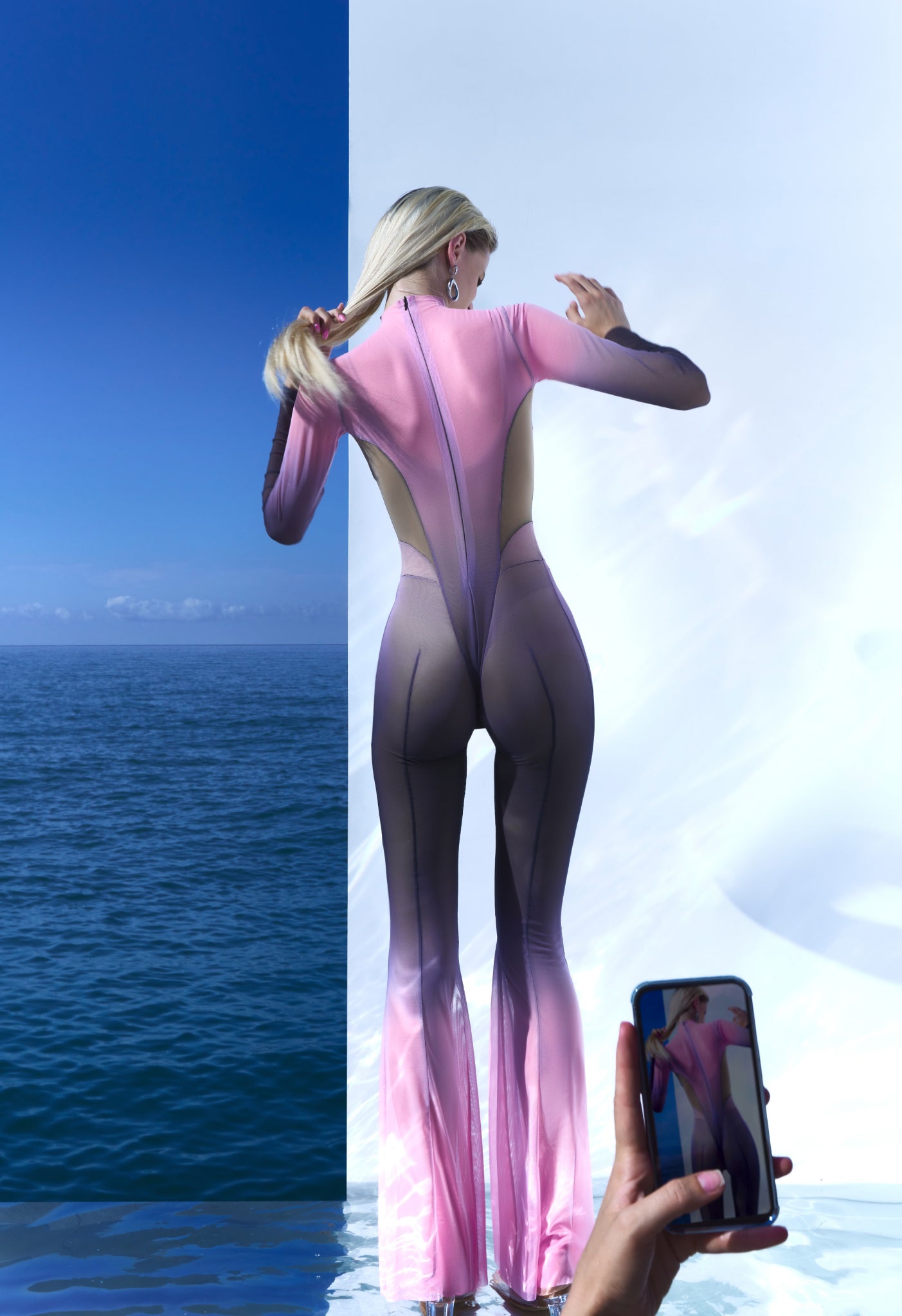 EXCLUSIVE FUTURISTIC JUMPSUIT IN PINK