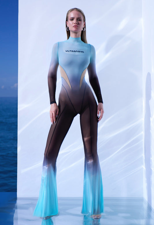 Jumpsuit - Exclusive Futuristic Jumpsuit in Blue (One-Of-A-Kind)