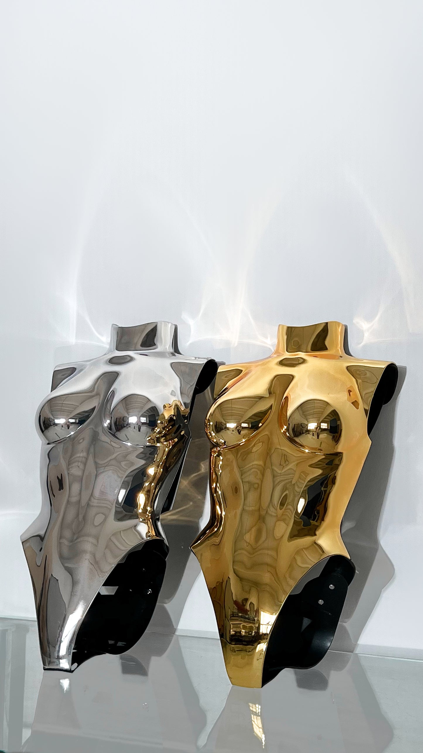 FUTURIST LACQUERED BREASTPLATE IN GOLD — HANDCRAFTED AVANT-GARDE ARMOR