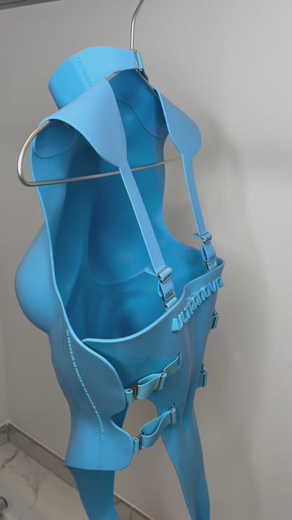 The Upscale Anatomical Futuristic Breastplate in Blue (One-Of-A-Kind)